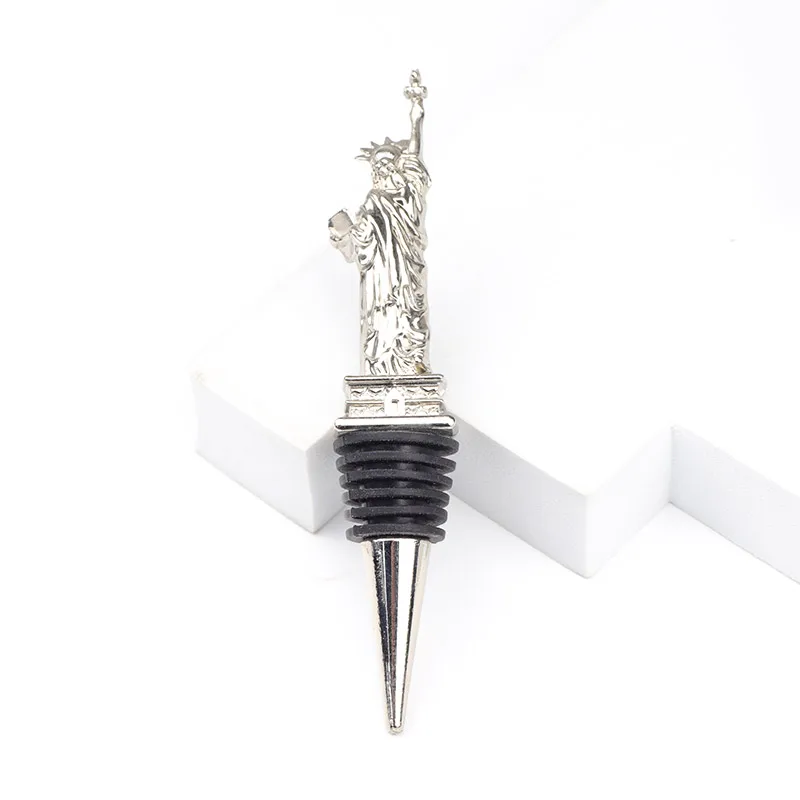 Personalized Design New York Souvenir Customized Logo Metal Wine Cork Bottle Stopper
