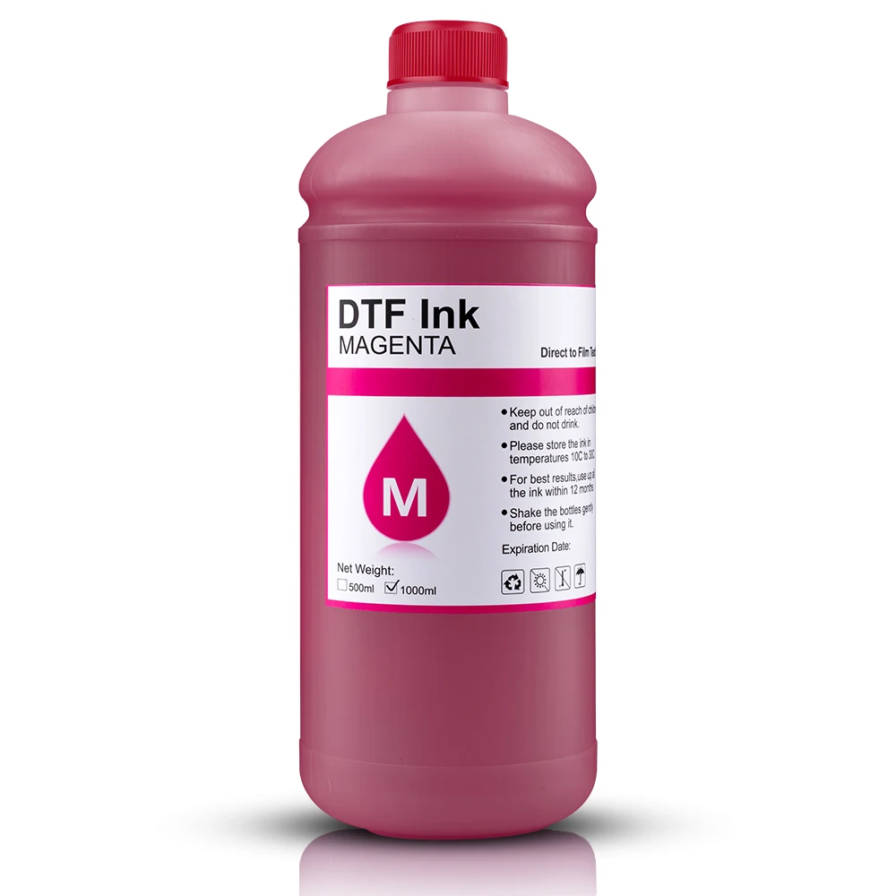 Ocbestjet 1000ml DTF Textile Ink Water Based Plastisol Ink Screen Screen Textile Printing Bottle DTF Pet Film Transfer Printer