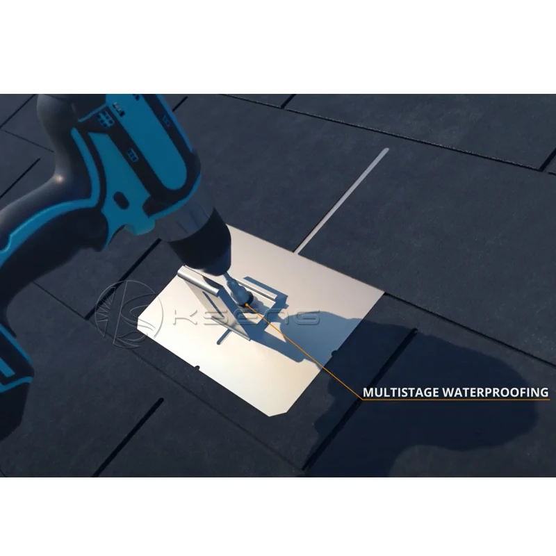 OEM Waterproof Asphalt Shingle Roof Flashing kit L foot Solar roof mounting system