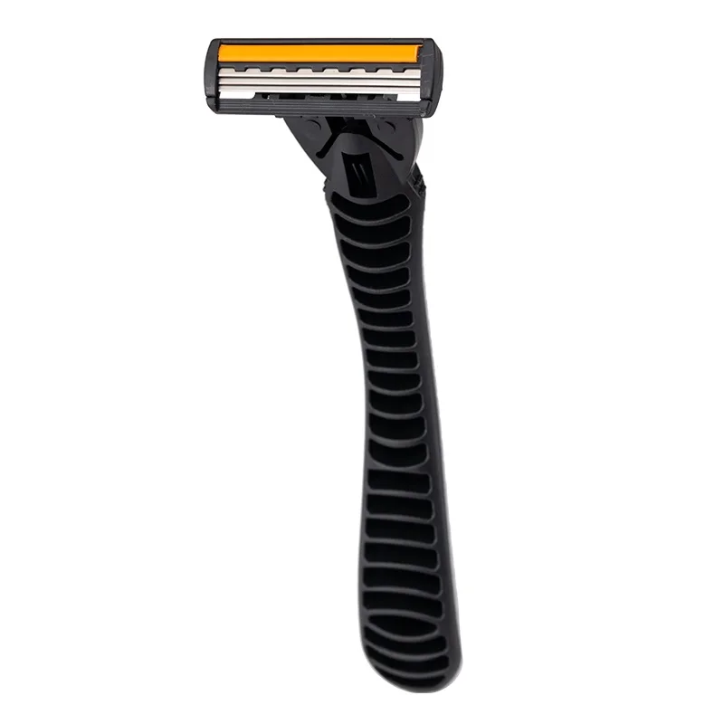 Pearlmax Factory Triple Blade Stainless Steel Good Quality Rubber Razor OEM Shaving Razor For Men Barber Cheap Soft Razor