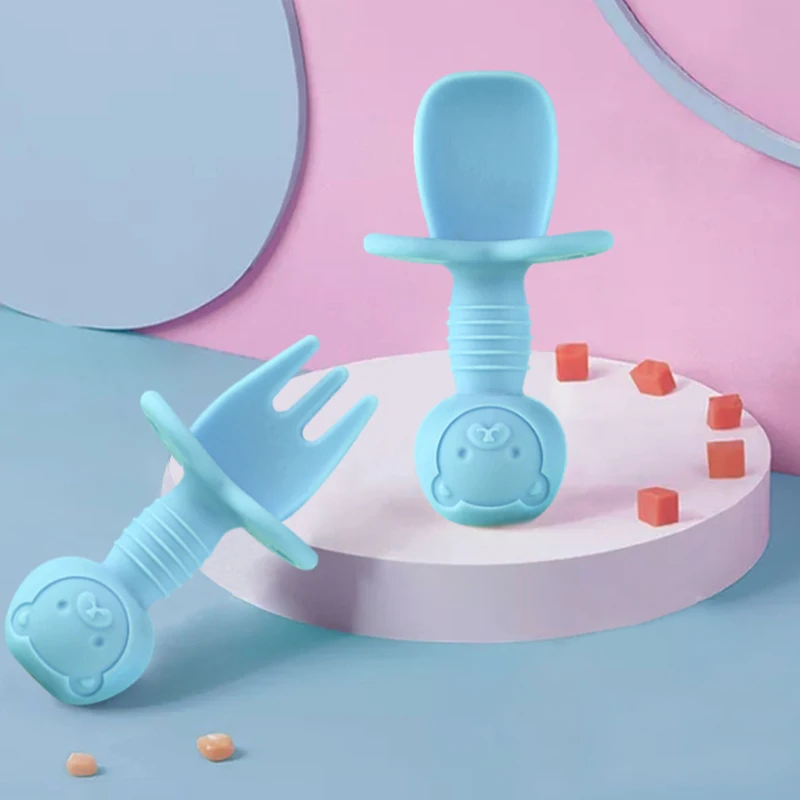 Силиконовая ложка для кормления младенцев с логотипом на заказ оптовая продажа набор мягких ложек