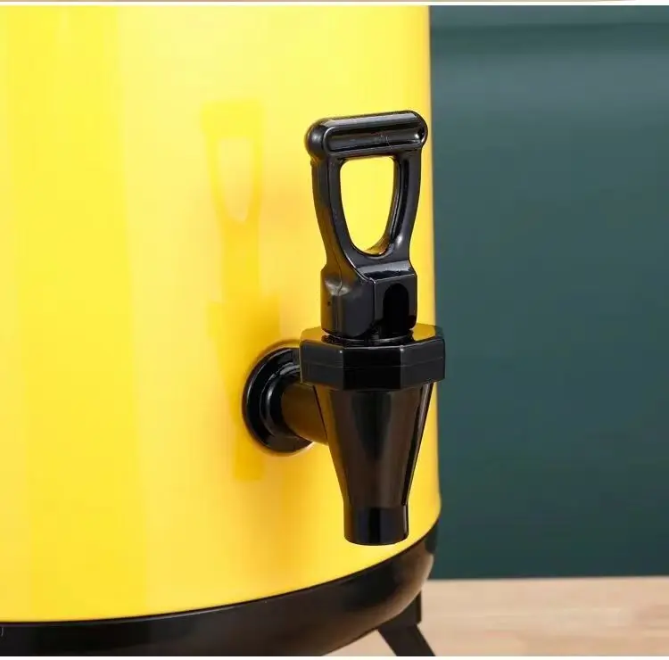 Stainless Steel Insulated Barrel Commercial Heat Preservation Thermos Metal Bucket Double Wall Flask Milk Tea Barrel