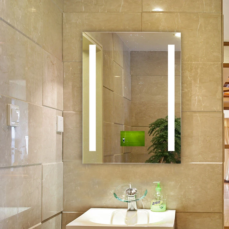
2020 Hot Product Wholesale Wall Mounted Hotel Design Frameless Decorative LED Mirror TV Bathroom 
