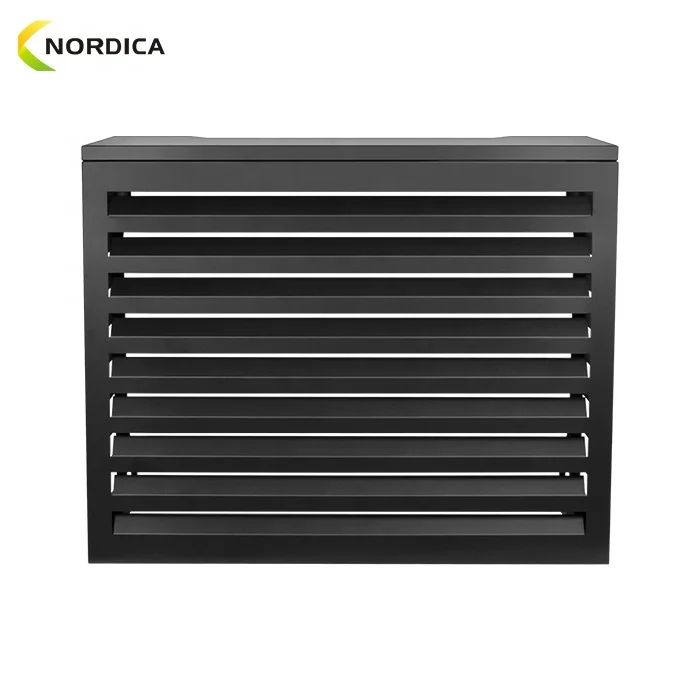 Wall mounting air conditioner outer hood exterior aluminum air conditioner cover heat pump outdoor unit louver cover