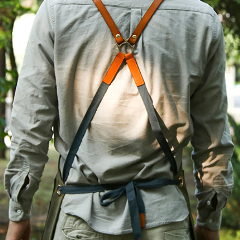 Fashion Canvas kitchen Aprons For Woman Men Chef Work Apron For Grill Restaurant Bar Shop Cafes Beauty Nails Studios Uniform