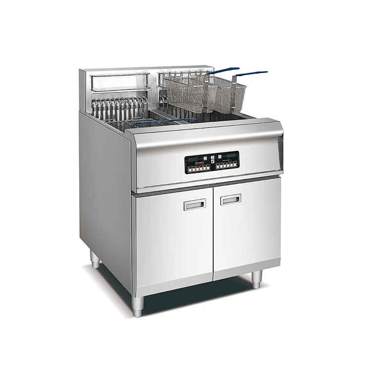 Double Commercial Chip Kitchen Restaurant Electric Deep Fryer