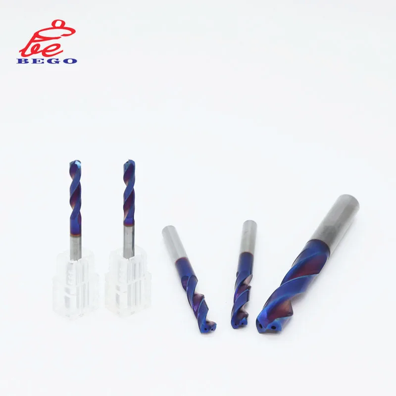 China Manufacturer Coating Tungsten Steel Drill Bit HRC55 Carbide Internal Cooling Drill Bits
