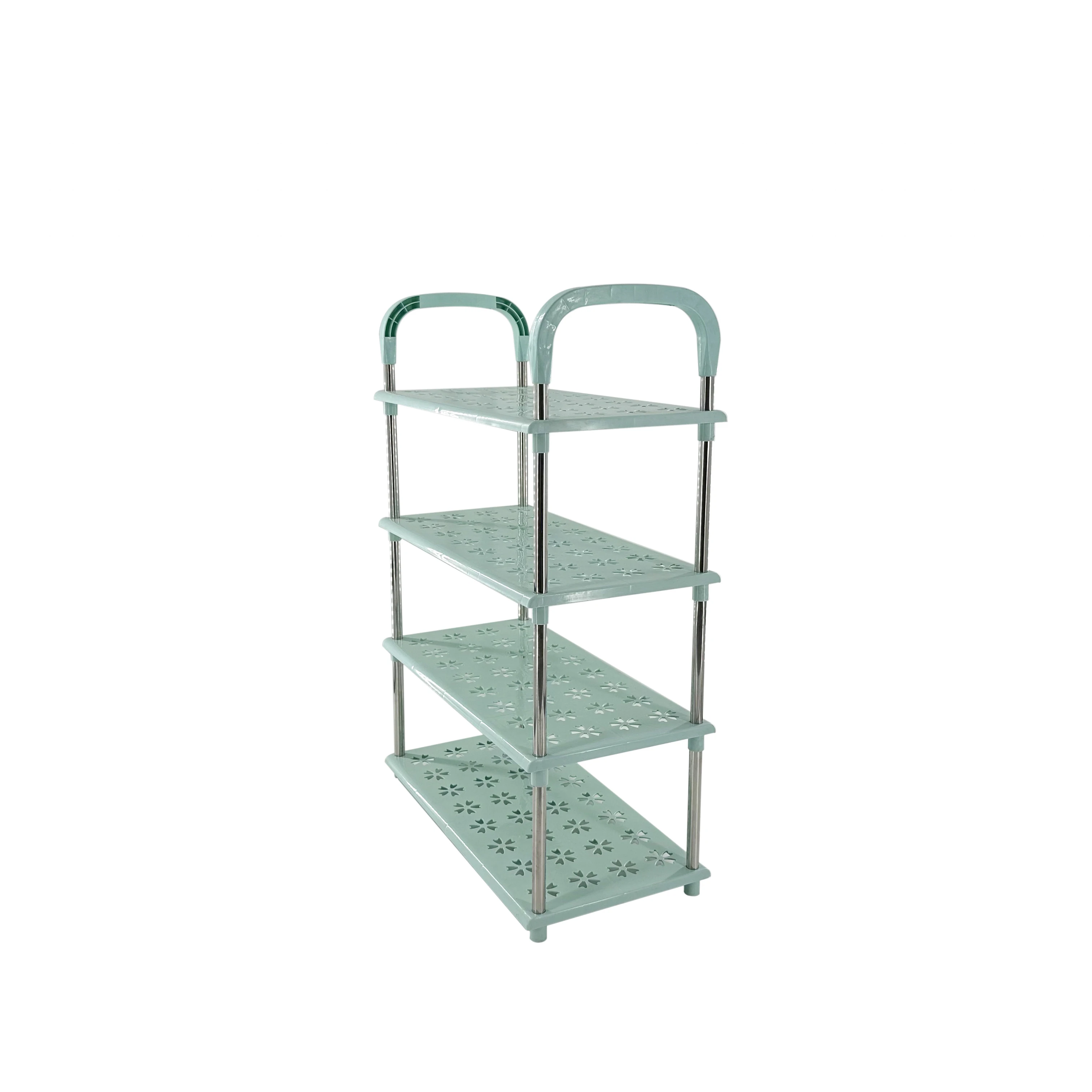Living Room Furniture Metal Rack Shoes Organizer Storage Shoes Rack 4 Layers