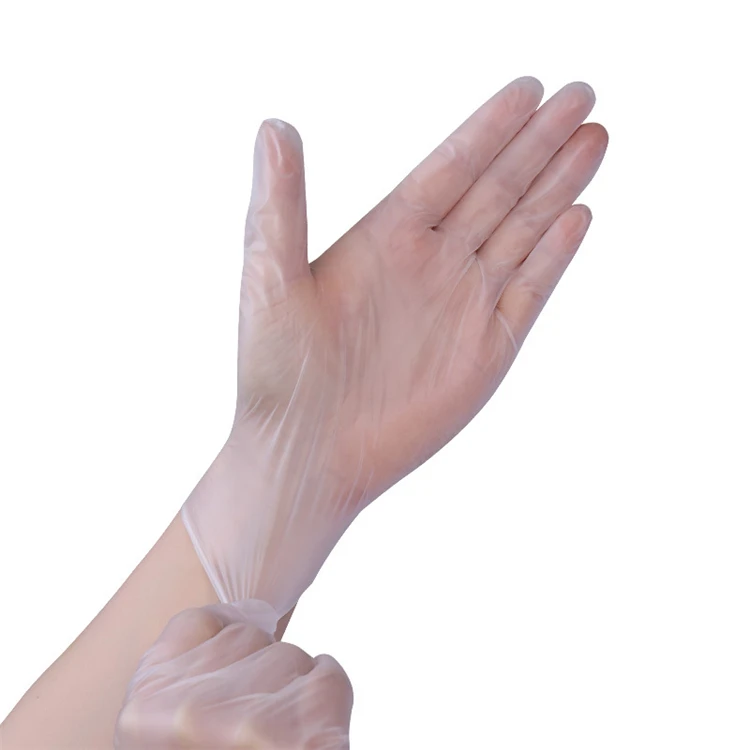 China Cheap Great Large stock 100pcs per Box Clear Transparent Soft Food Grade Vinyl Power Free PVC  Gloves