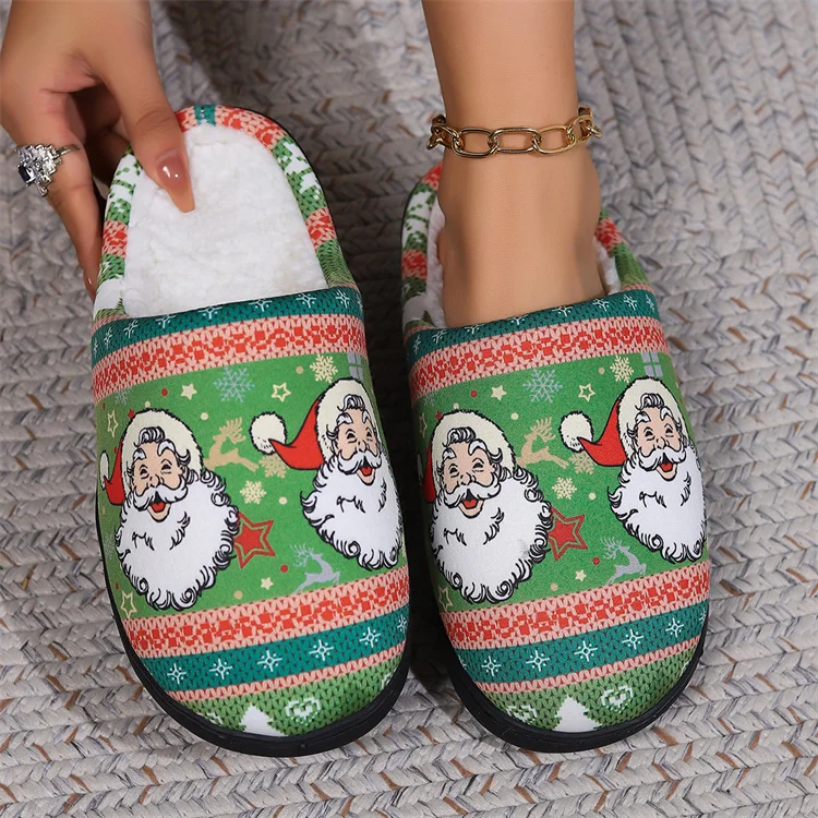 Soft Memory Foam Non-Slip Indoor House Slippers Home Shoes for Christmas Bedroom Hotel Travel Spa