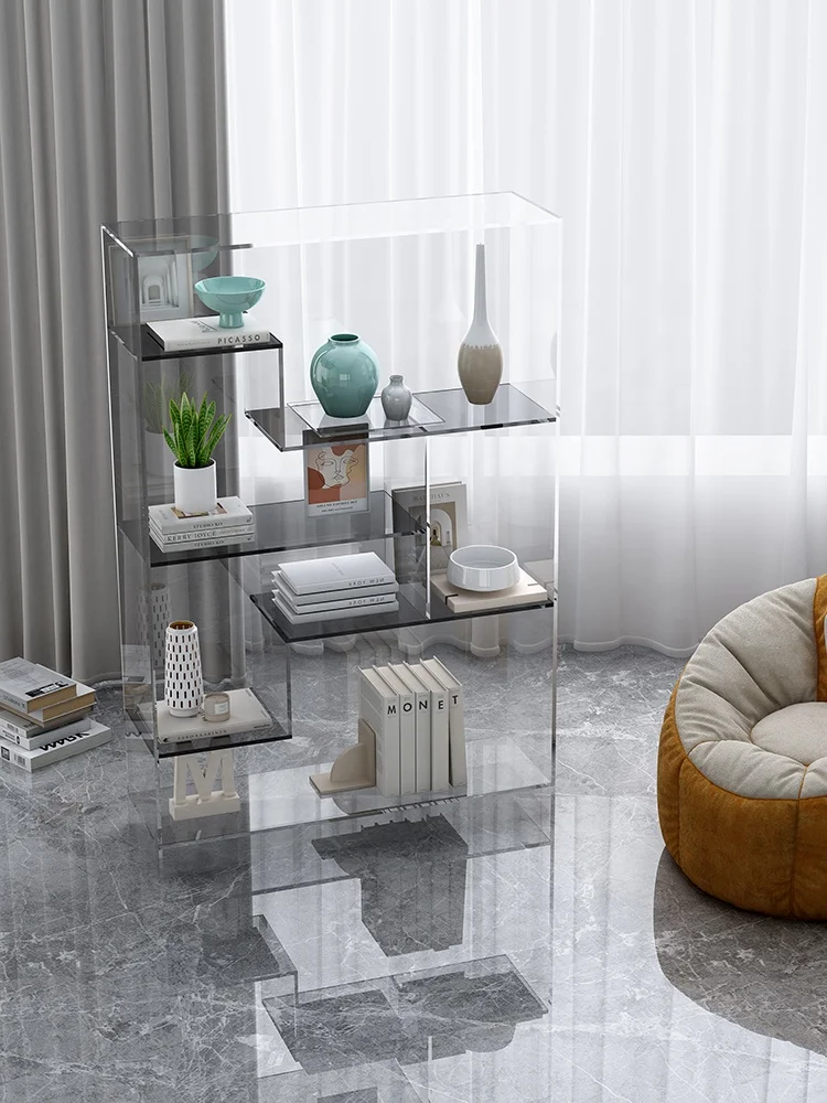 Nordic living room floor-to-ceiling multi-layer shelf rack home display rack simple acrylic wall bookshelf display rack