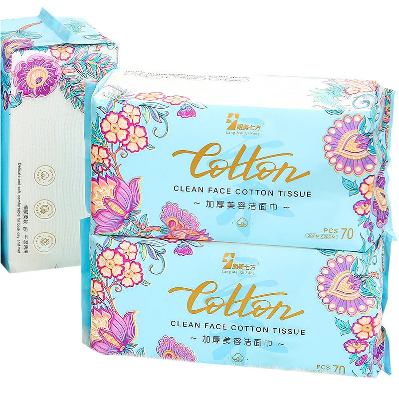 100% cellulosic fibers Non-woven Fabric Facial Cleansing Tissue, 	 disposable viscose towel, Disposable Facial Towel