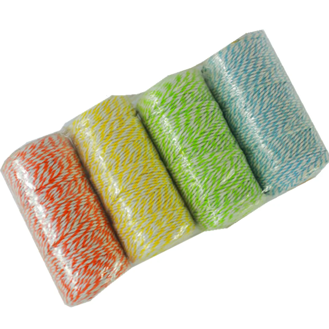 Wholesale Hot Selling Durable Natural Cotton Fiber Cooking Bakers Cord Thread Twisted Colored Cotton Twine
