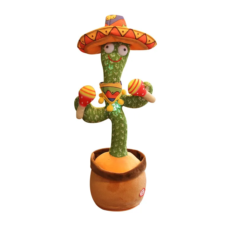 New products 2021 unique interesting relax stress dancing playing songs plush cactus toy of cactus bailarin