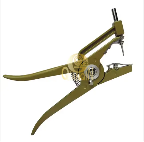 Automatic Rebound Ear Tags Applicator Vertical Hydraulic Ear Tag Pliers  Tool for Animal Ear Tagger