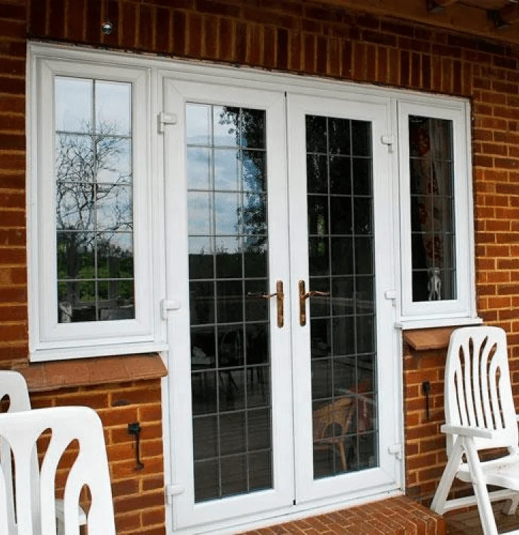Double glass aluminium soundproof used exterior french doors