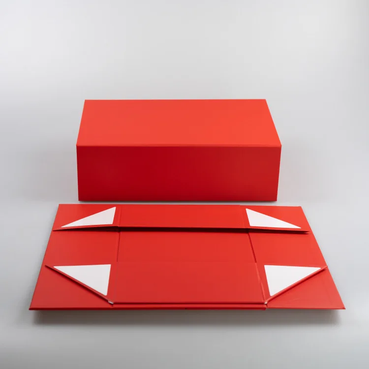 Many colours in stock folding magnetic gift box can add LOGO multi-colour wine gift folding gift box flip