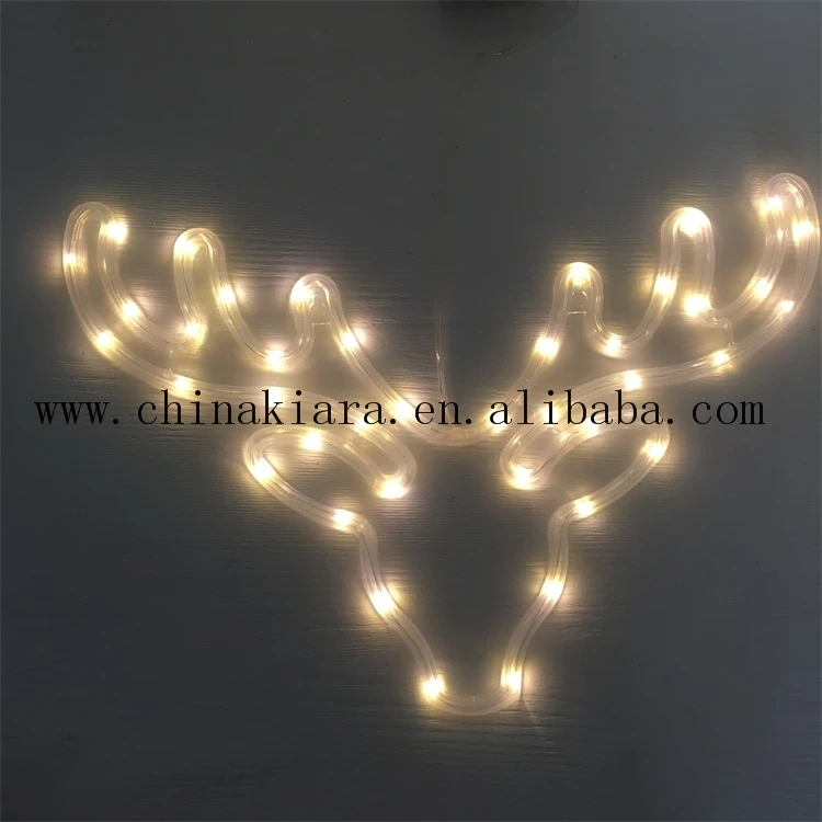 2024 Best Selling Outdoor Xmas Decor  Deer Head Lights Reindeer Led Outdoor