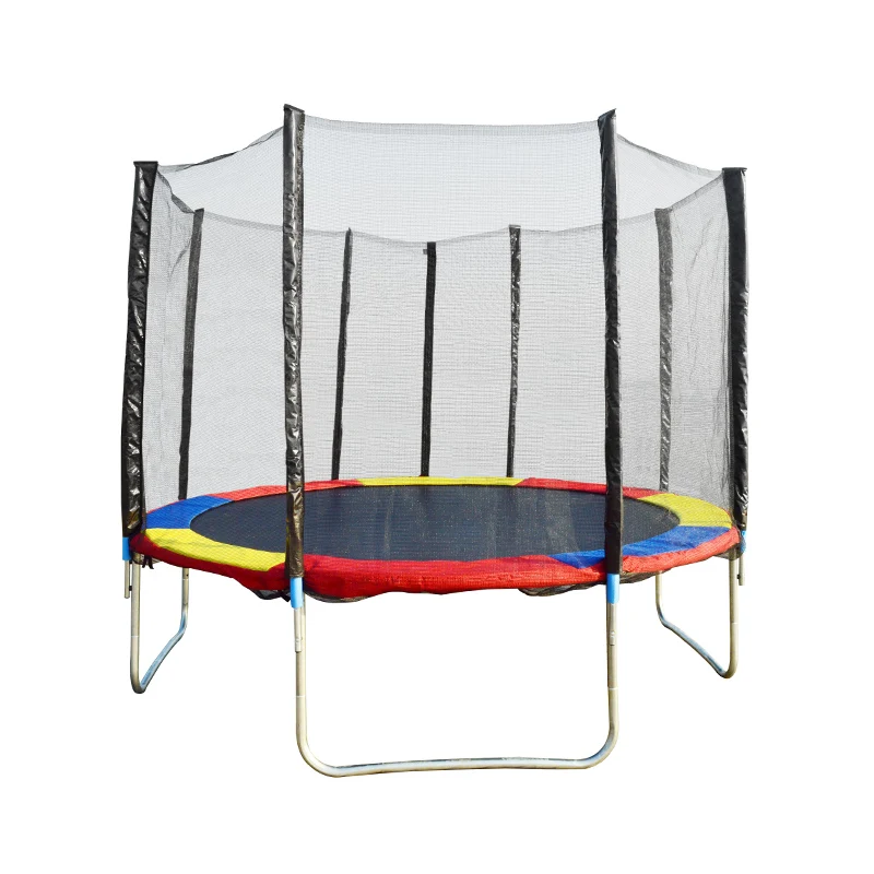 Promotion price high quality 10FT outdoor gymnastics competition trampoline with safety net
