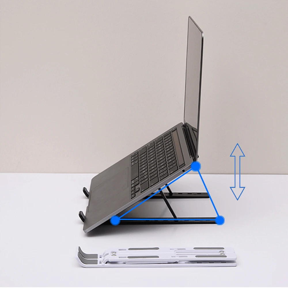 Plastic Material Foldable Holder Portable Adjustable Laptop Stand For Macbook Pro