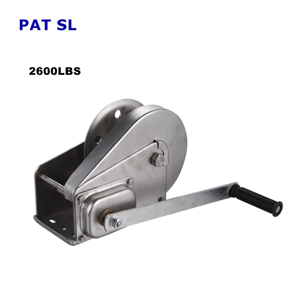 Top Quality 800LBS Self Braking Hand Winch Stainless Steel 304 for Sea Boat Winch