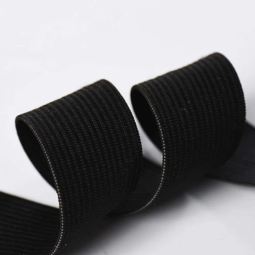 Wholesale Custom Elastic Tape 25mm 30mm 35mm 40mm 45mm White Knitted Sofa Elastic Webbing Tape