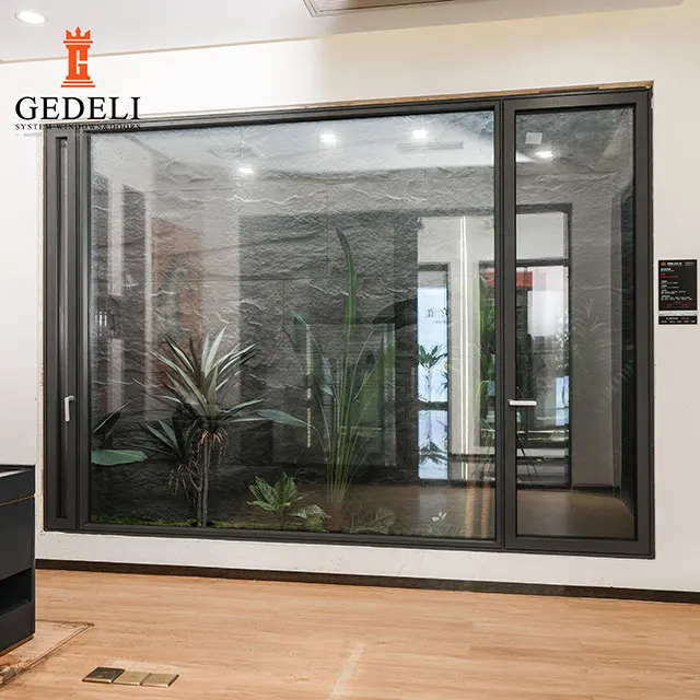 Advanced customizable Windows Modern design Quality Assurance Aluminum casement Windows Double inboard system Windows