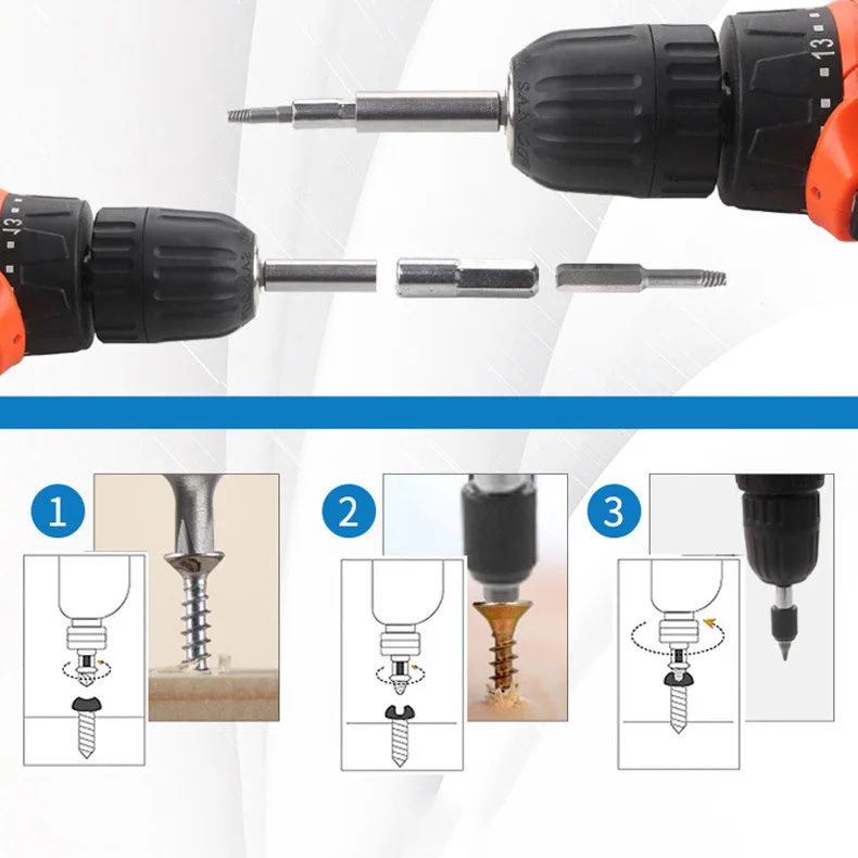 22pcs Screw Extractor Kit Defective Screw Remover Damaged Workshop Tools Equipment Left-Hand Thread Tool Durable Hardware Set