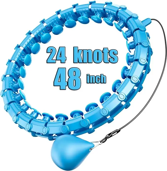 Wellshow Smart Weighted Hoop for Adults Weight Loss Infinity Fitness Hoop Plus Size for Women Smart Exercise Equipment