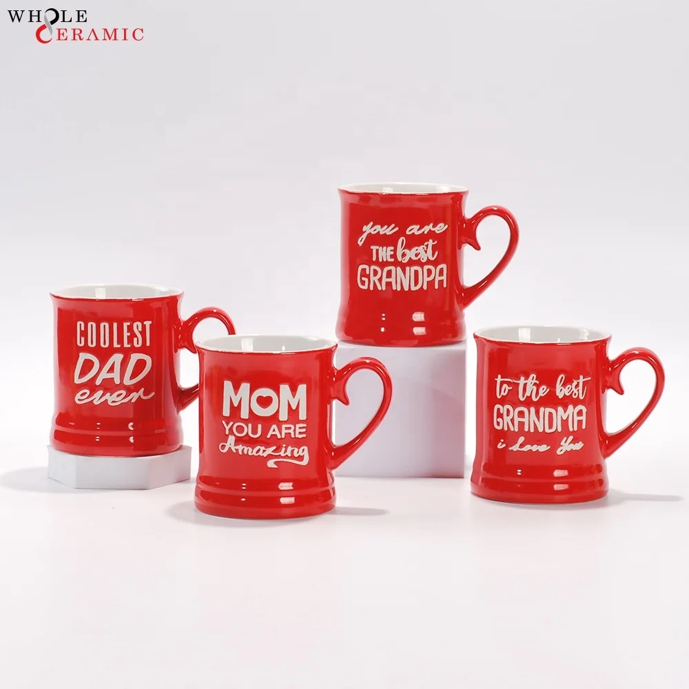 Customized Wholesale Cheap Price Ceramic Stoneware Porcelain Mugs with Handle for Teachers Day Gifts Factory Supplier
