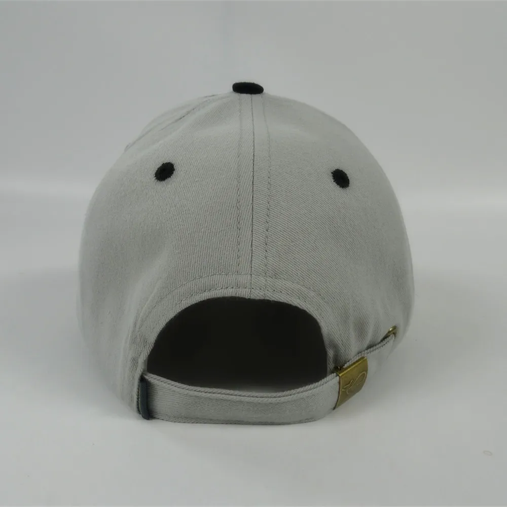 Curve Brim Baseball Cap Tractor Embroidery Brushed Cotton Promotion Cap with Piping