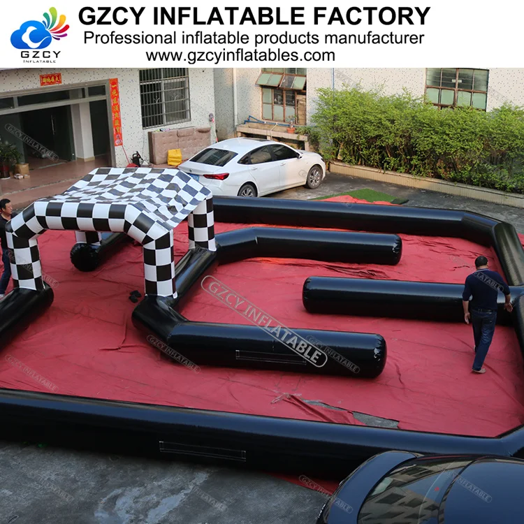 Надувной трек Crazy Kart надувной гоночный