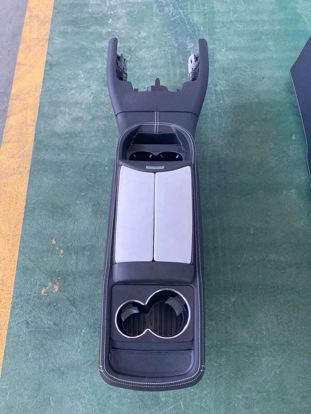 Best selling car trim center console with two folding tables for MPV cars