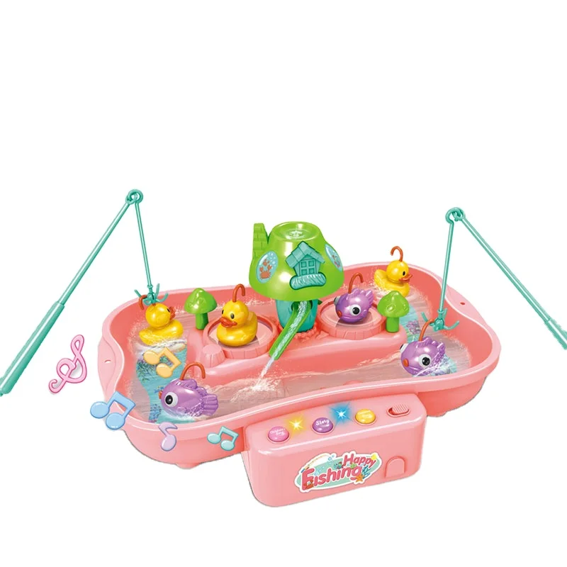 Fishing Toys Electric Spin Fishing Game Toys Set Plastic Floating Fish Toddler Education Teaching toys