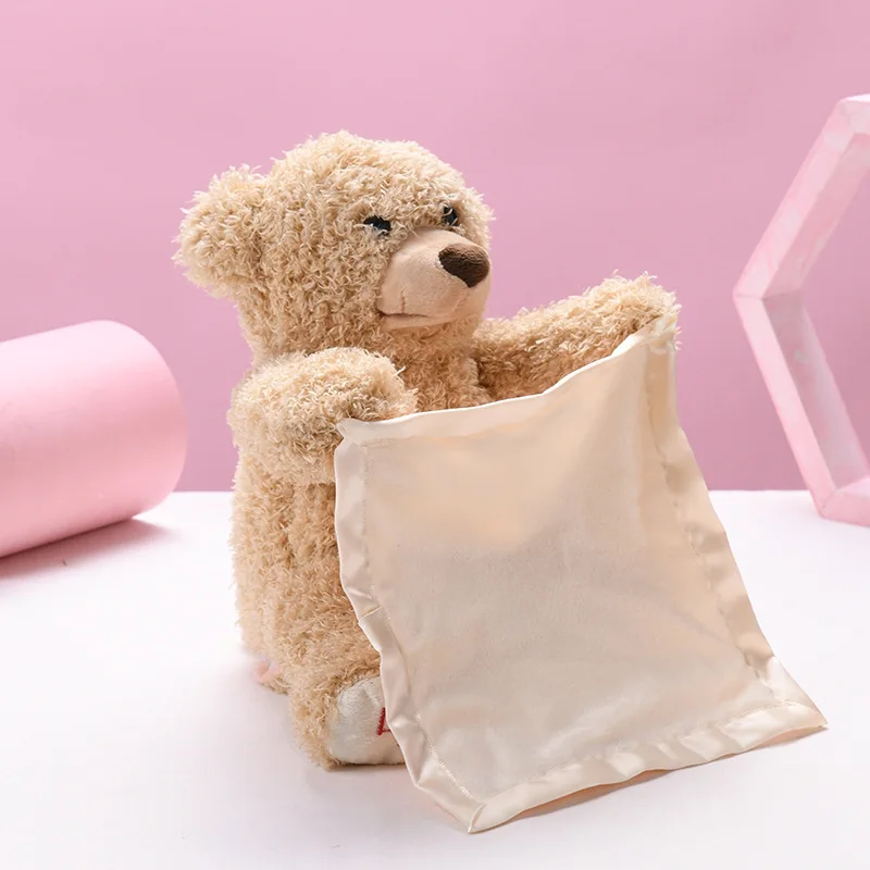 Hot Product Creative Kids Gifts Cute Bear Plush Toys Funny Electric Hide-and-seek Teddy Bear Plush Dolls