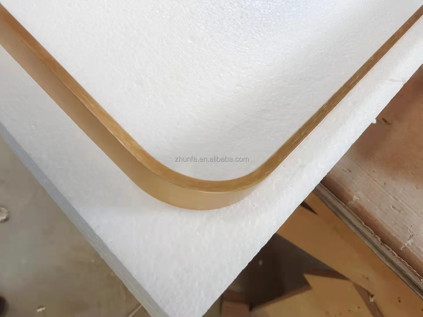 Gold Aluminum Metal Framed Full Size Length Body Wall Dressing Room Standing Floor Mirror