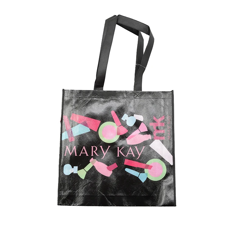 Модная ламинированная Нетканая сумка с принтом логотипа для рекламной упаковки подарков