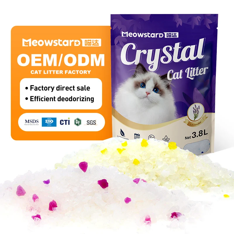 High quality gel Crystal Fast Clumping Silica Gel Non Clumping Crystal Cat Litter Fresh Crystal Silica Gel Cat Litter