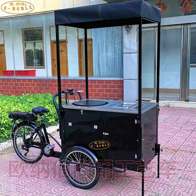 New type food bicycle mobile fast food truck 3 whele bicycle modern trolly food