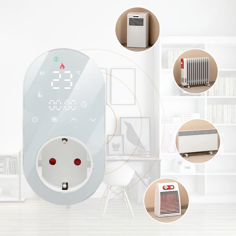 Beca BHT-12-LED подключаемый термостат умный Wi-Fi программируемый HVAC для гнезда напольные нагревательные компоненты Plug-in Thermostato