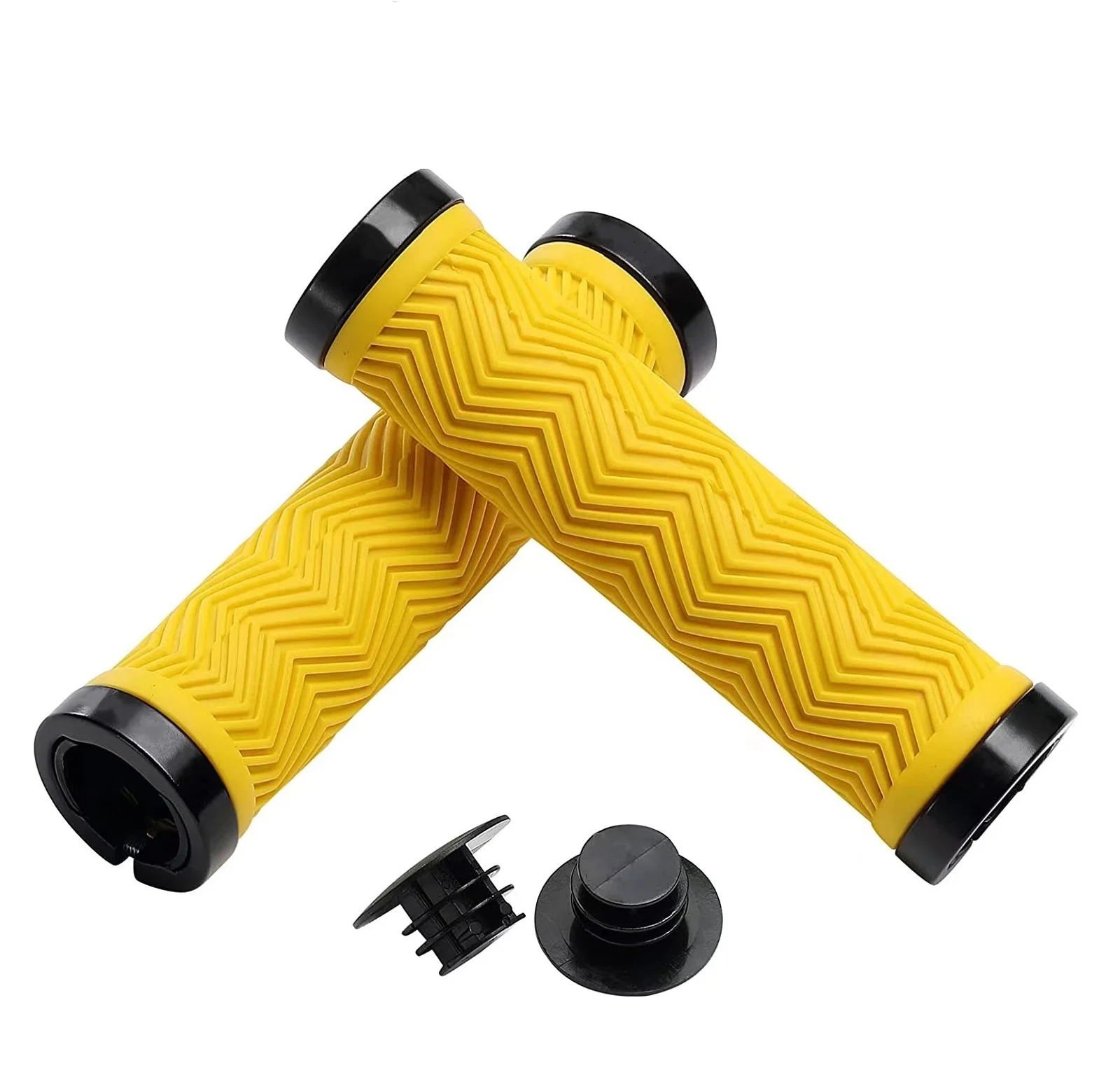 R2 HUALONG Wholesale Bike Non-Slip Handlebar Rubber Motocross Mountain Bike Grips Motorcycle Lock on bar End Grips G240