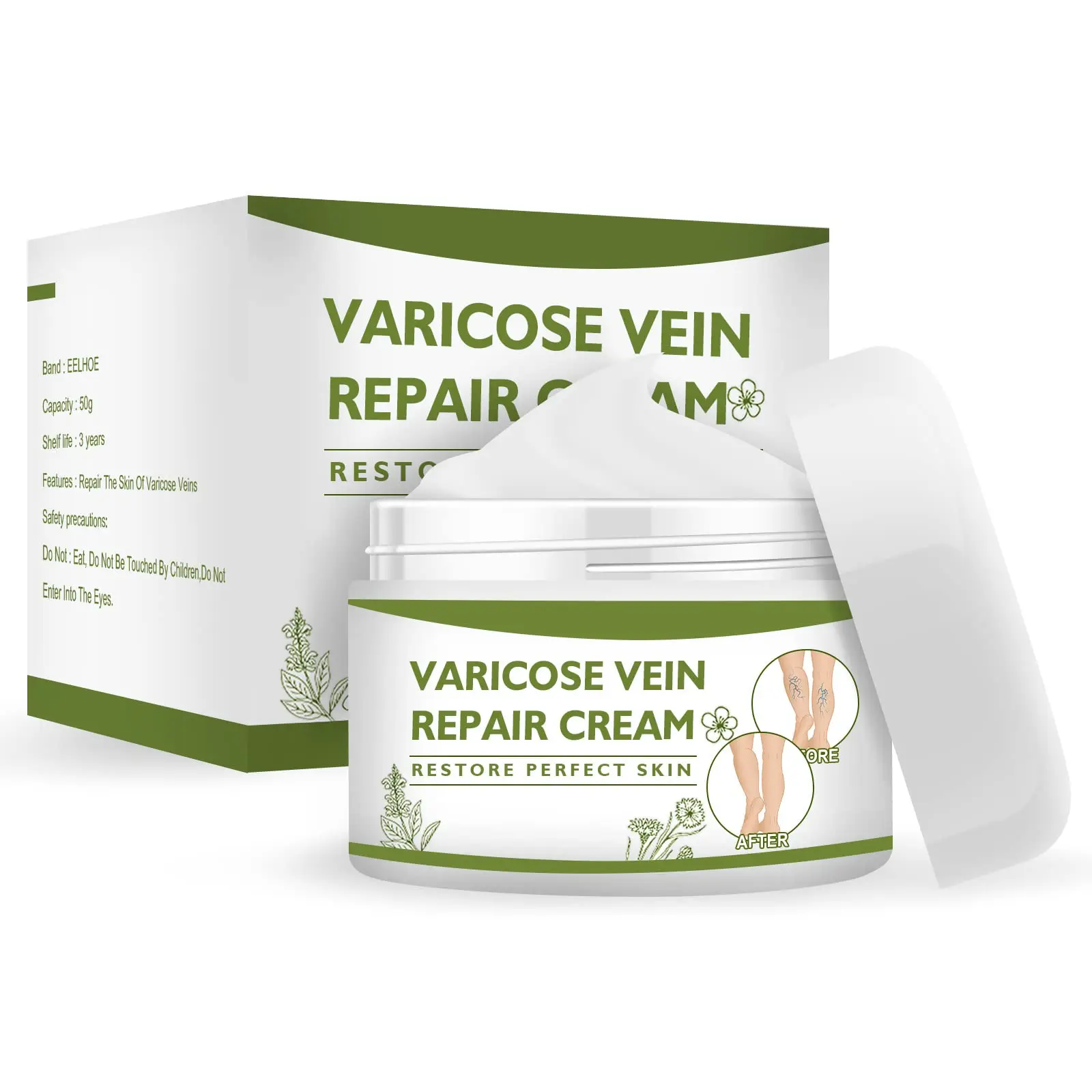 Amazon Best Seller Varicose Veins Cream to Relief Veins Pain and Heavy Tired Leg Spider Varicose Vein Treatment Cream For Legs