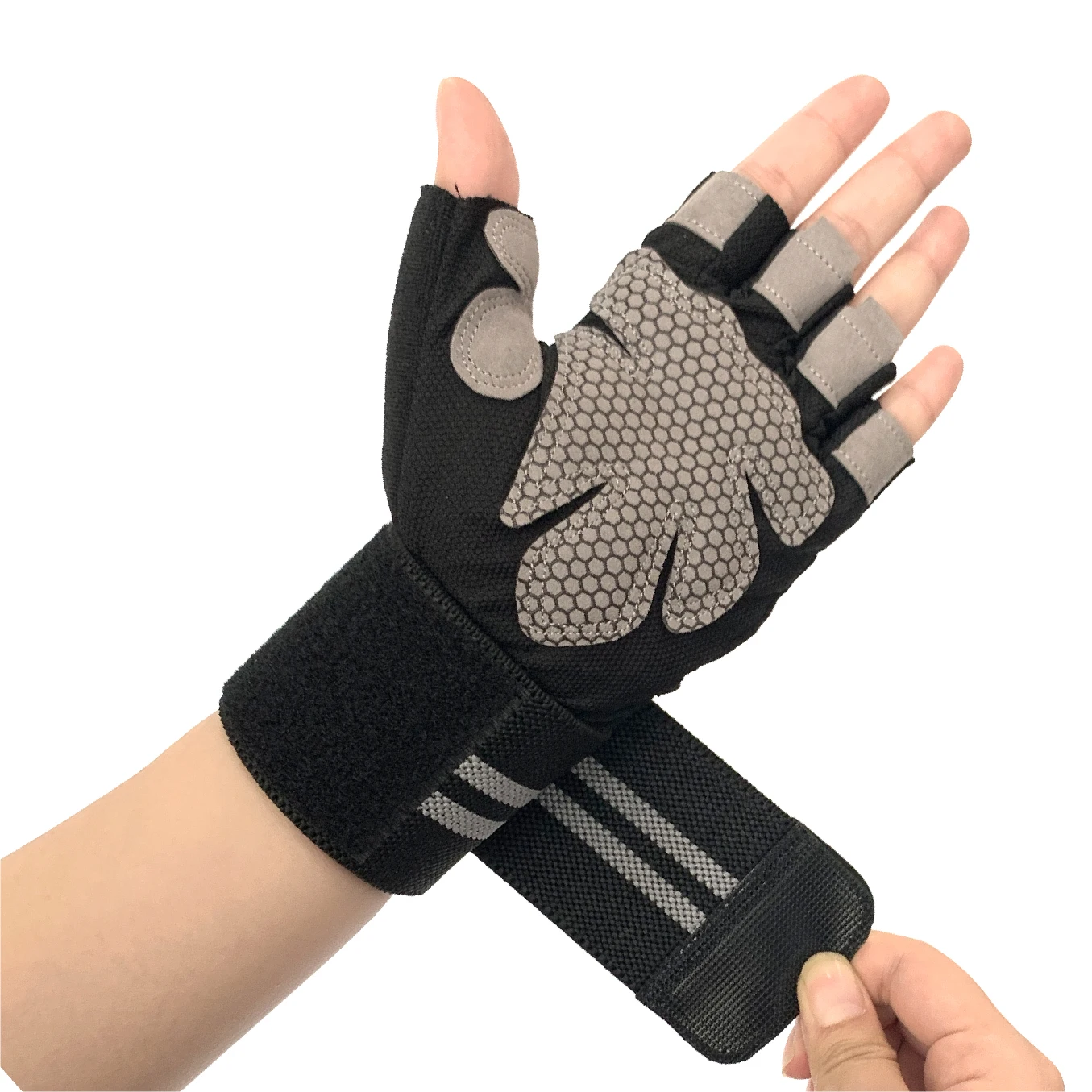 Индивидуальные спортивные перчатки Feiyali для тренажерного зала, велосипеда, подъема, велосипеда, мужские и женские велосипедные перчатки на полпальца с поддержкой запястья