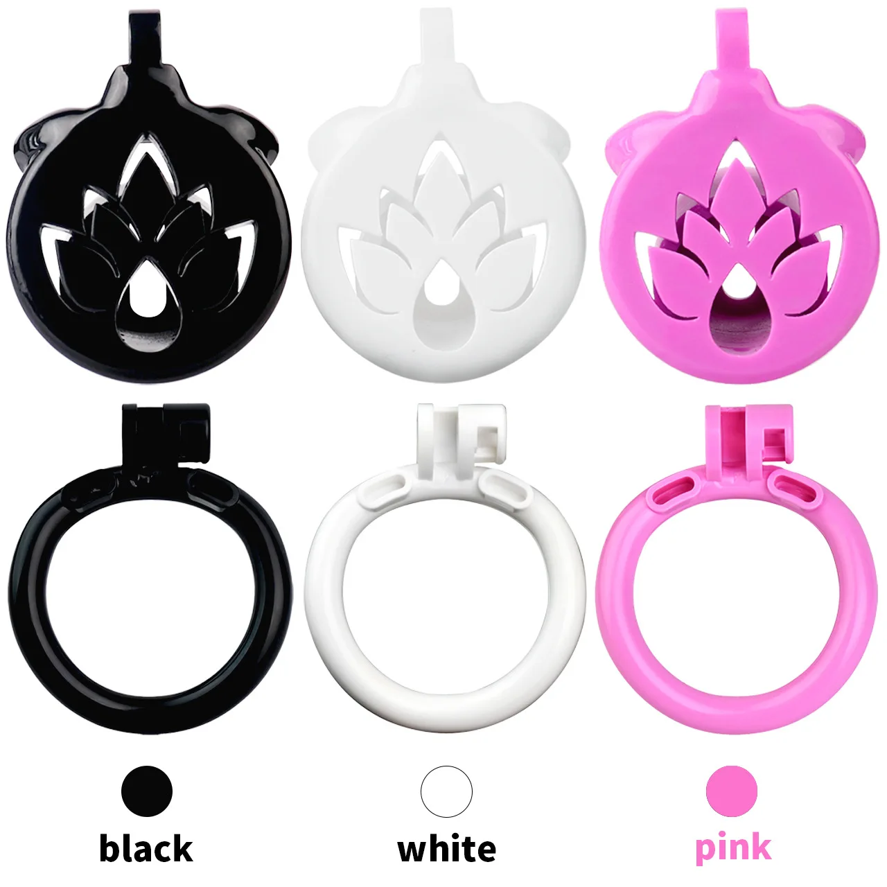 Flower plate negative value wearable chastity lock male sex control resin sex toys for men couple men