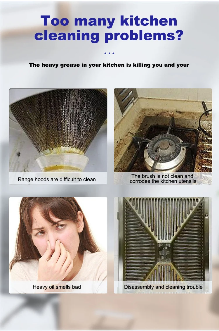 OEM Kitchen Decontamination Degreassing Oil Stain Removal Kitchen Cleaning Cleaners Spray for Home Cleaning Product