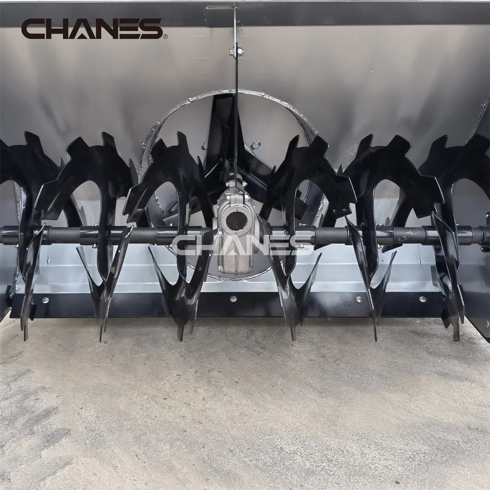 China  2024 Diesel  mini  skid  steer loader wheel loader attachment Snow Blower  equipment machine