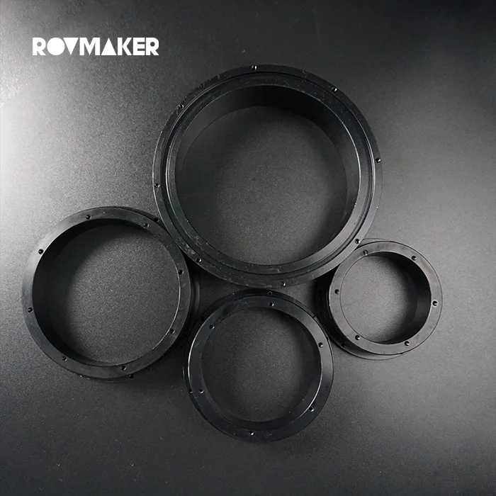 Rovmaker Acrylic Tube Watertight Flange For ROV Under Water Robot Aluminum Alloy Sealed Cabin Flange