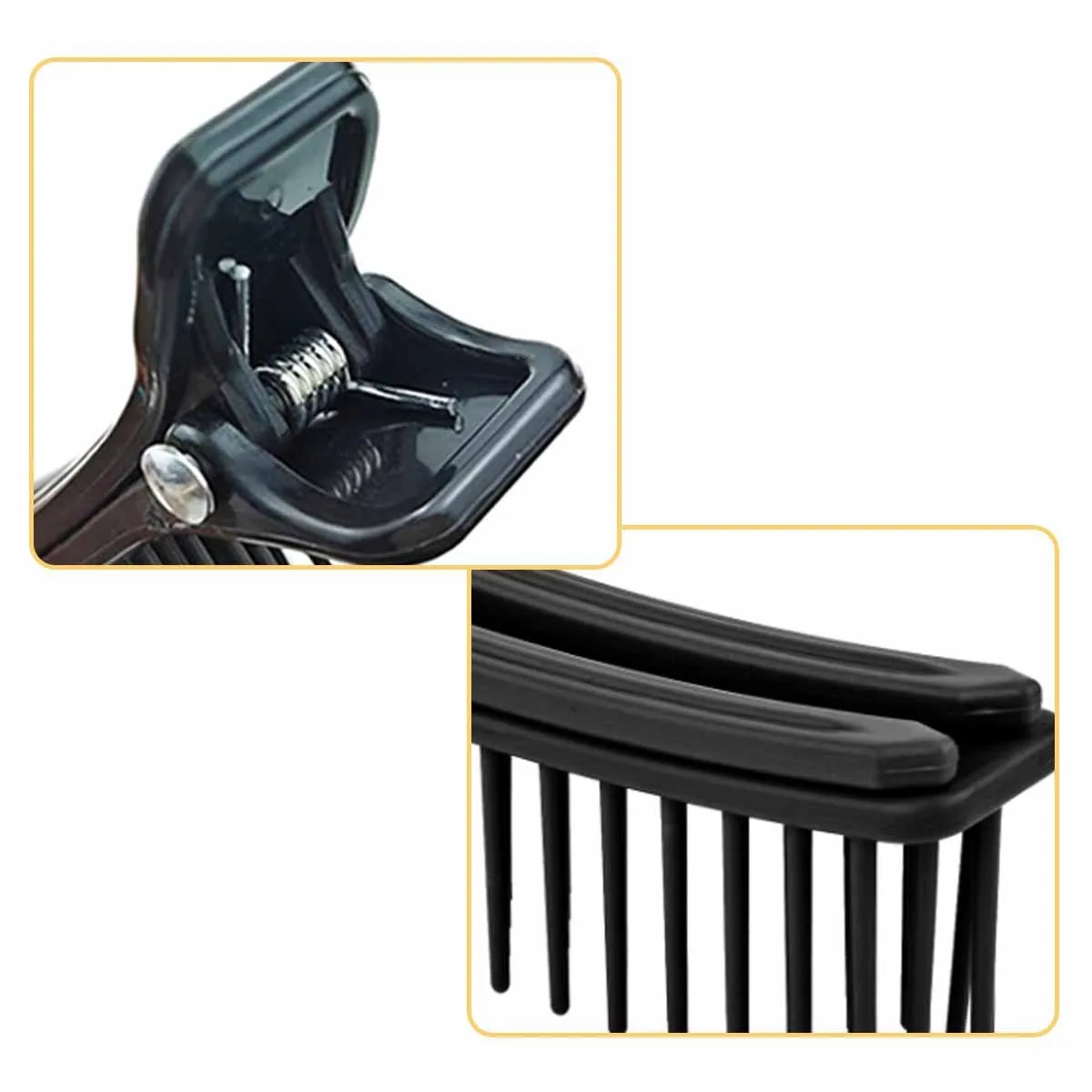 Salon Hairdresser Multifunctional Highlight Teasing Clip Comb Parting Hair Straightener Splint Foldable Rat Tail Hair Comb