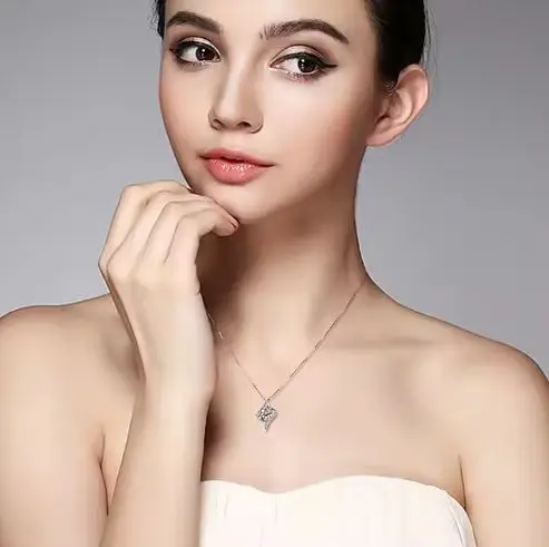 Хит продаж ожерелье из серебра 925 пробы с цирконом