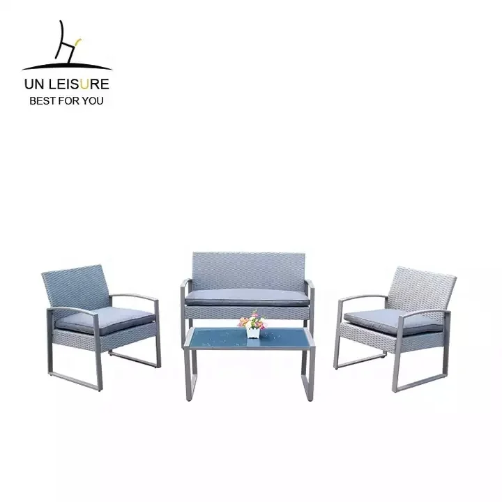 Outdoor Patio Furniture  Rattan Garden Sofa 4pcs Set